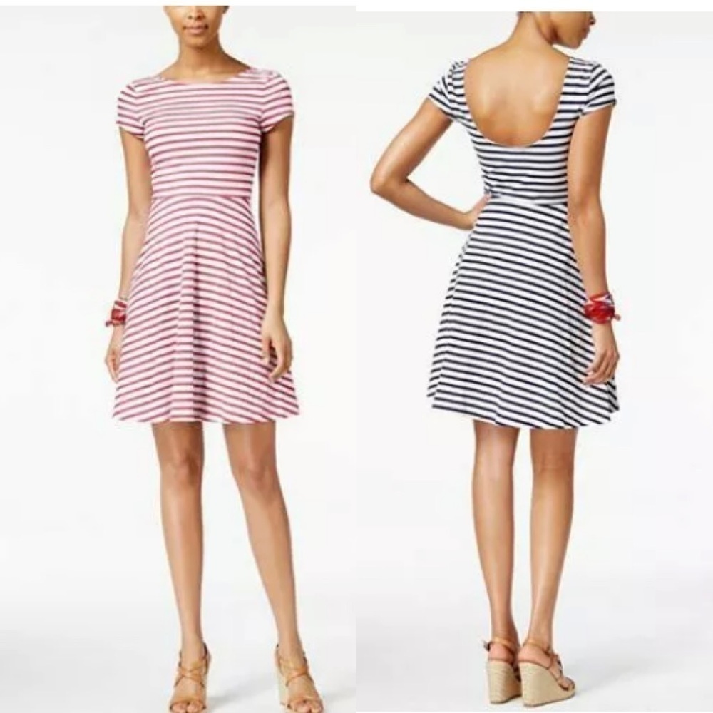 Closet Closing 🚧 American Living Pink & White Stripe Dress M Medium